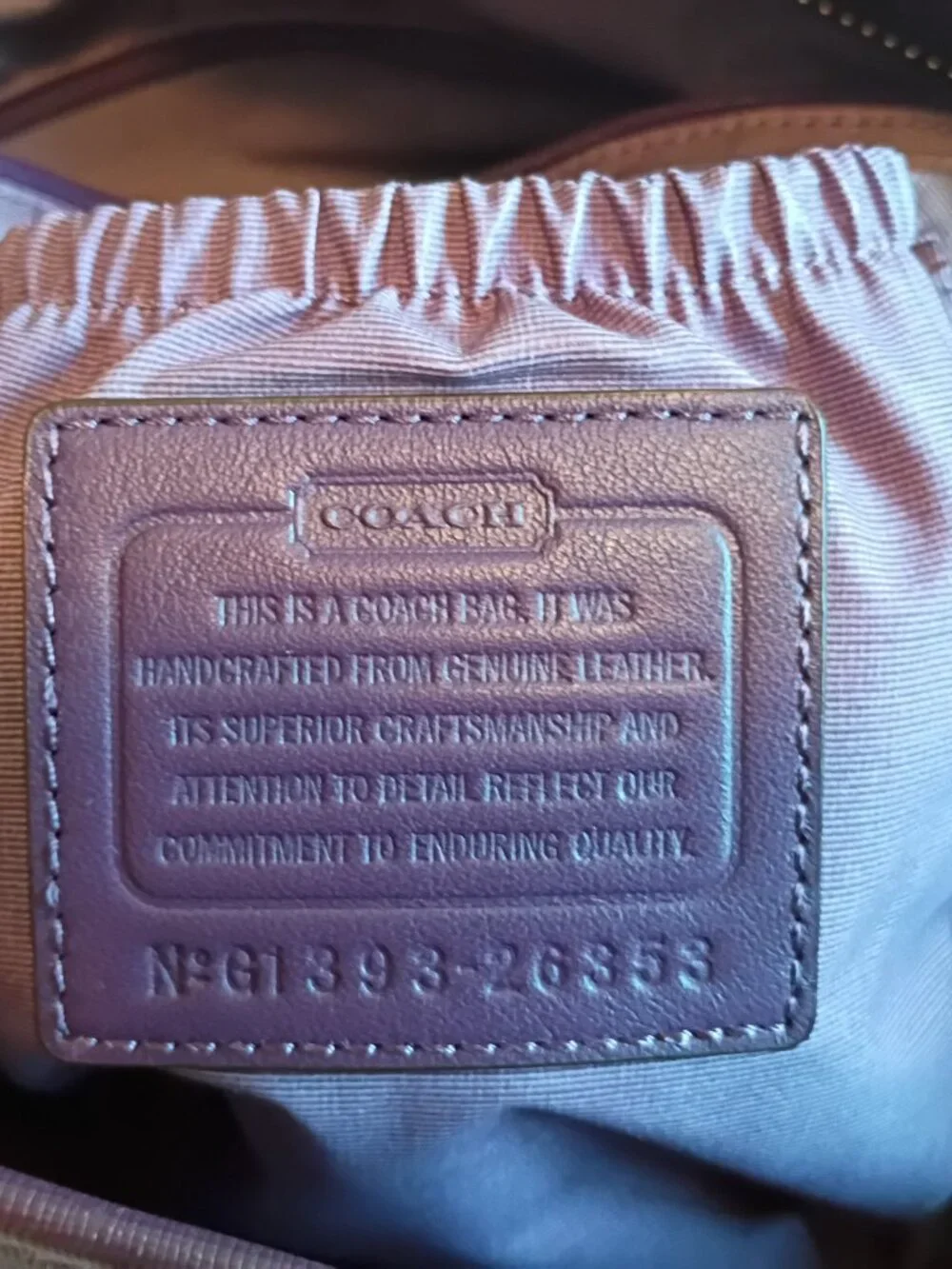 Coach Purple Saffiano Leather Diaper Tote Bag